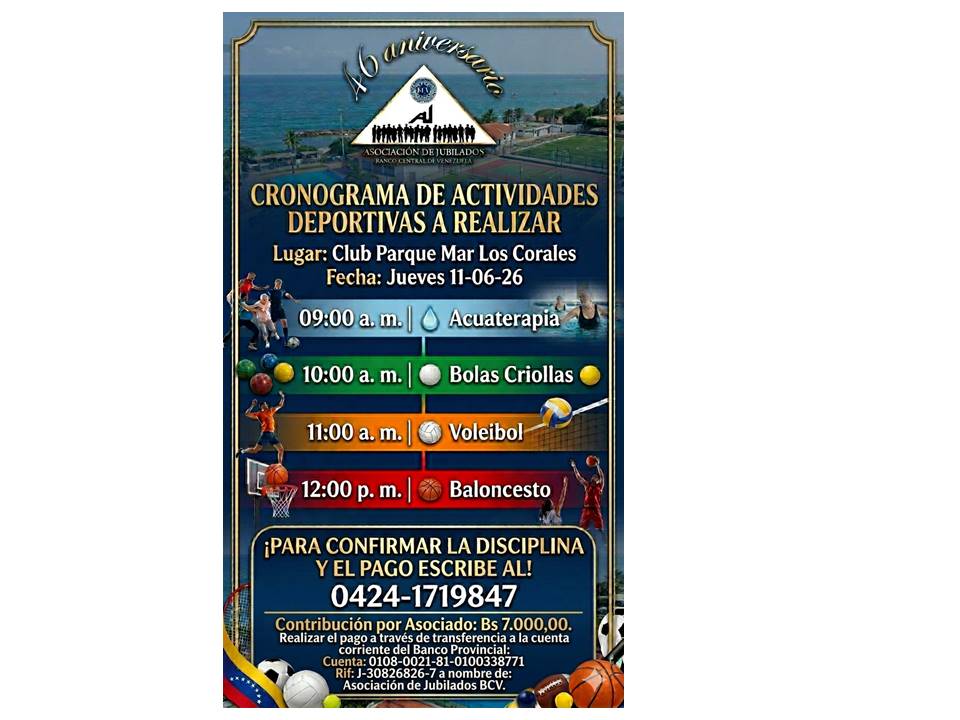 Invitación: Actividades Deportivas en Club Parque Mar Los Corales