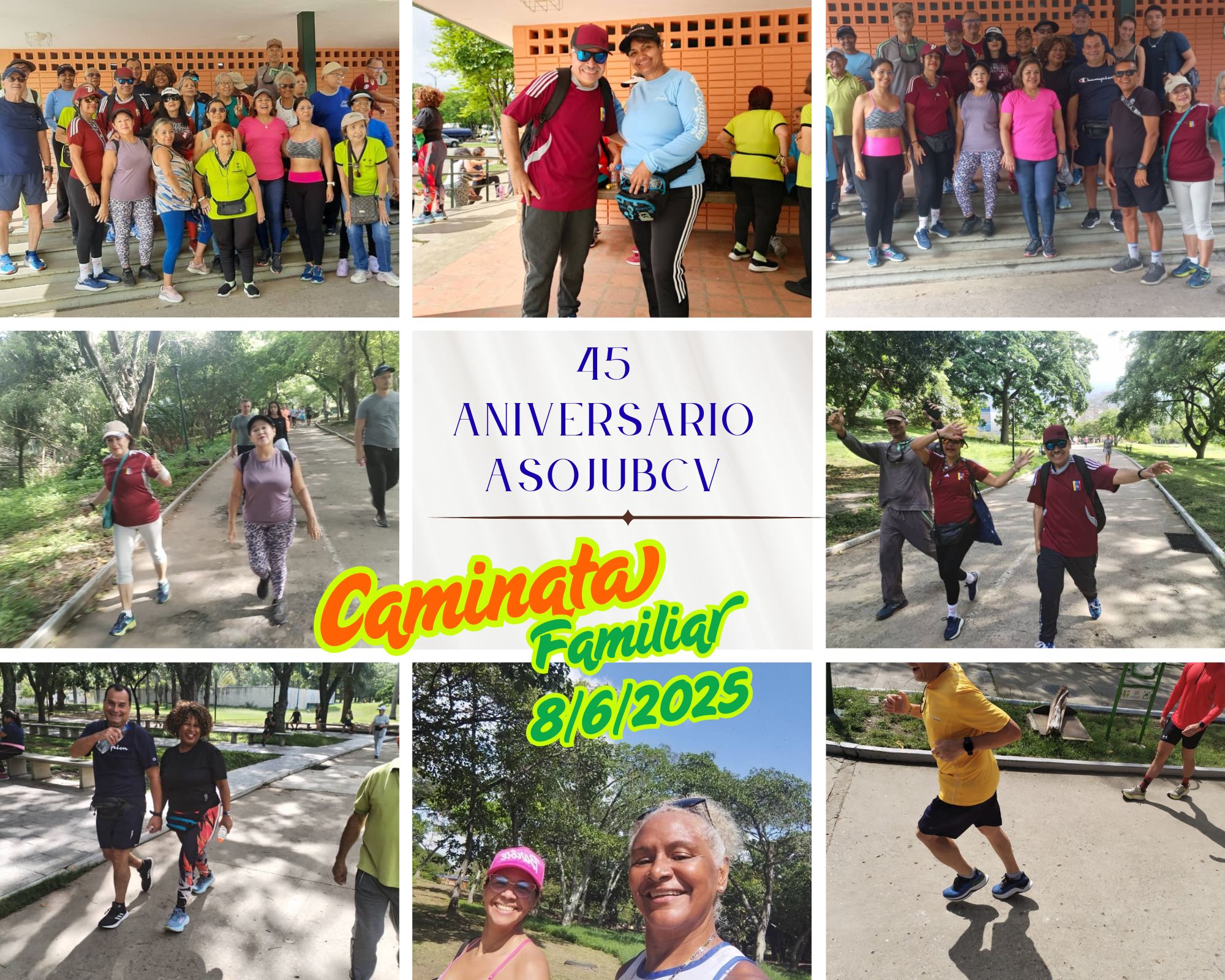 Fotos de las actividades de la Caminata 45 Aniversario ASOJUBCV